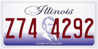 IL license plate Z744292