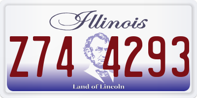 IL license plate Z744293
