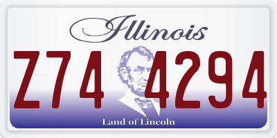 IL license plate Z744294