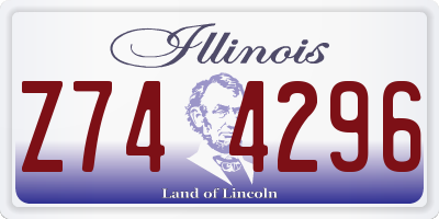 IL license plate Z744296