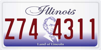 IL license plate Z744311