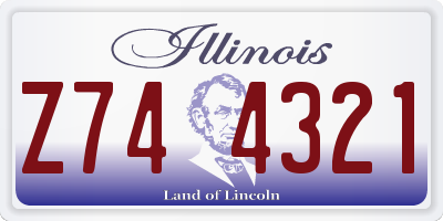 IL license plate Z744321
