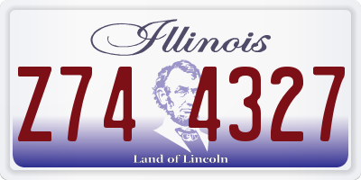 IL license plate Z744327