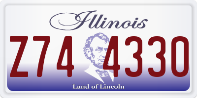 IL license plate Z744330