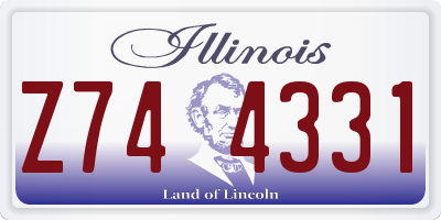 IL license plate Z744331