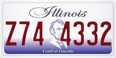 IL license plate Z744332