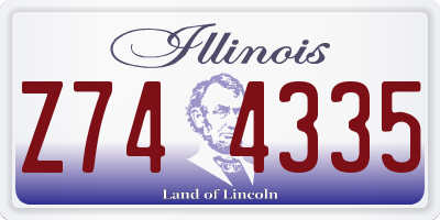 IL license plate Z744335