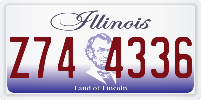 IL license plate Z744336