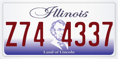 IL license plate Z744337