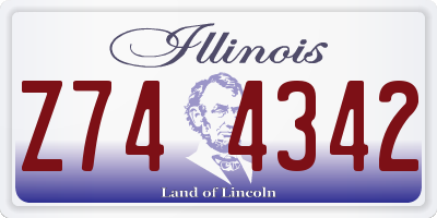 IL license plate Z744342