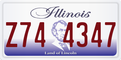 IL license plate Z744347