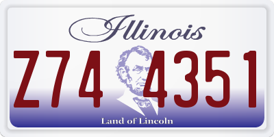 IL license plate Z744351
