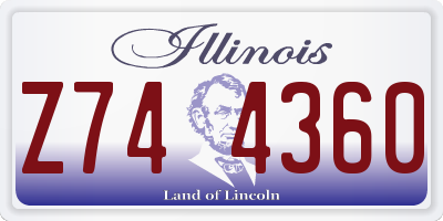 IL license plate Z744360