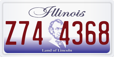 IL license plate Z744368