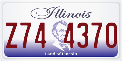 IL license plate Z744370