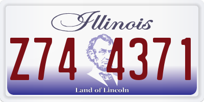 IL license plate Z744371