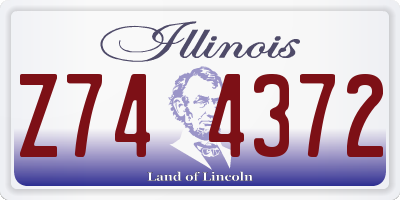 IL license plate Z744372
