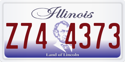 IL license plate Z744373