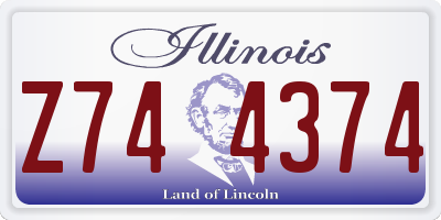 IL license plate Z744374