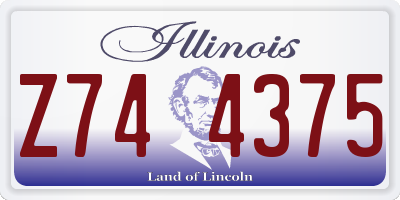 IL license plate Z744375