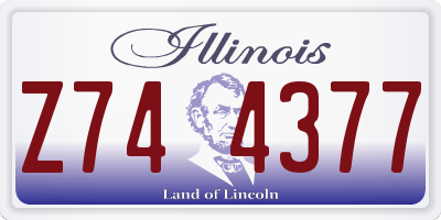 IL license plate Z744377