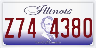 IL license plate Z744380