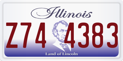 IL license plate Z744383
