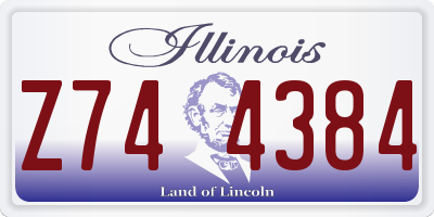 IL license plate Z744384