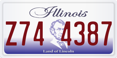 IL license plate Z744387