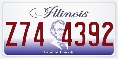 IL license plate Z744392