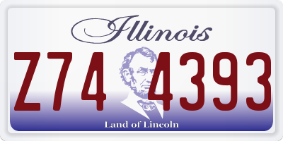 IL license plate Z744393