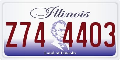 IL license plate Z744403