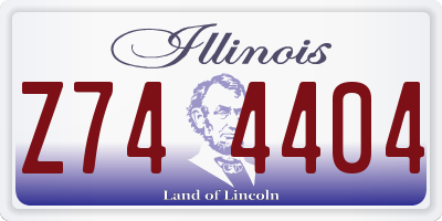 IL license plate Z744404