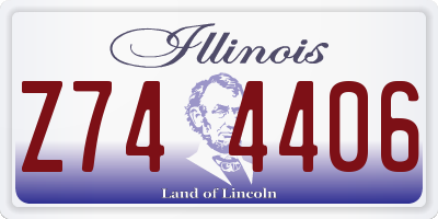 IL license plate Z744406