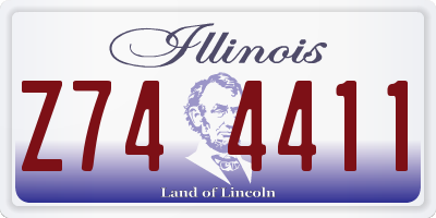 IL license plate Z744411
