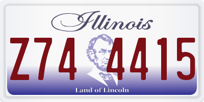 IL license plate Z744415