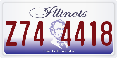 IL license plate Z744418
