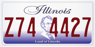 IL license plate Z744427