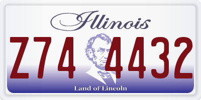 IL license plate Z744432