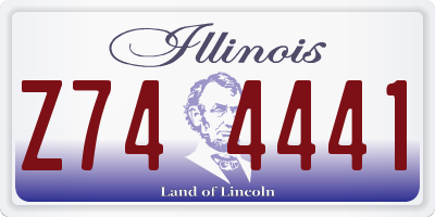 IL license plate Z744441