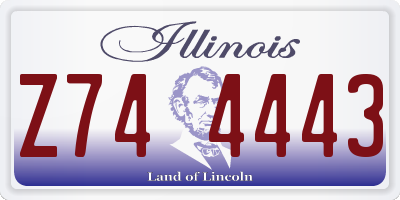 IL license plate Z744443