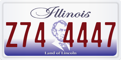 IL license plate Z744447