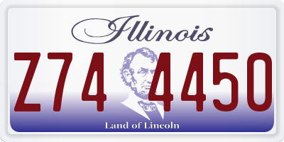 IL license plate Z744450
