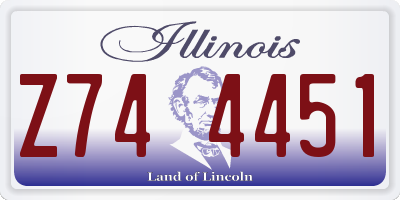 IL license plate Z744451