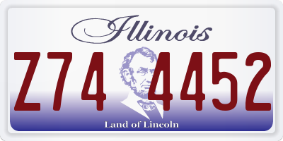 IL license plate Z744452