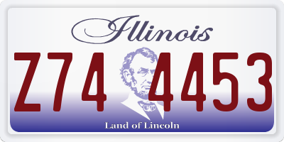 IL license plate Z744453