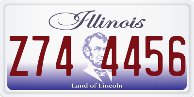 IL license plate Z744456