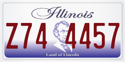 IL license plate Z744457
