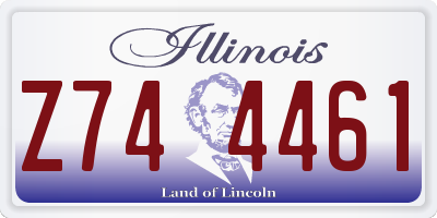 IL license plate Z744461