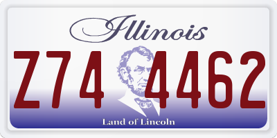 IL license plate Z744462